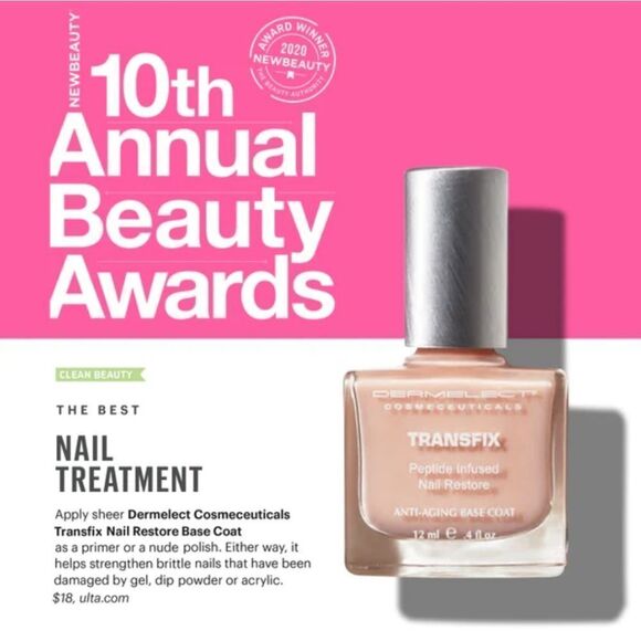 Dermelect TRANSFIX Restore & Repair Base Coat Gel Acrylic Damaged Nail Polish - Picture 4 of 12